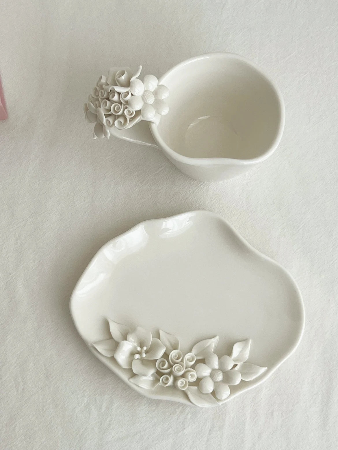 Blumentassen-Set – Europäisches Porzellan – H7.5cm; D9cm