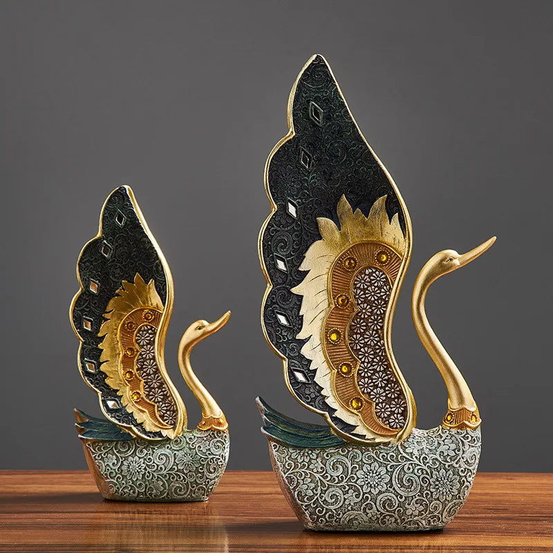 Schwan-Resin-Ornament – Kunstvolles Design, Grössen