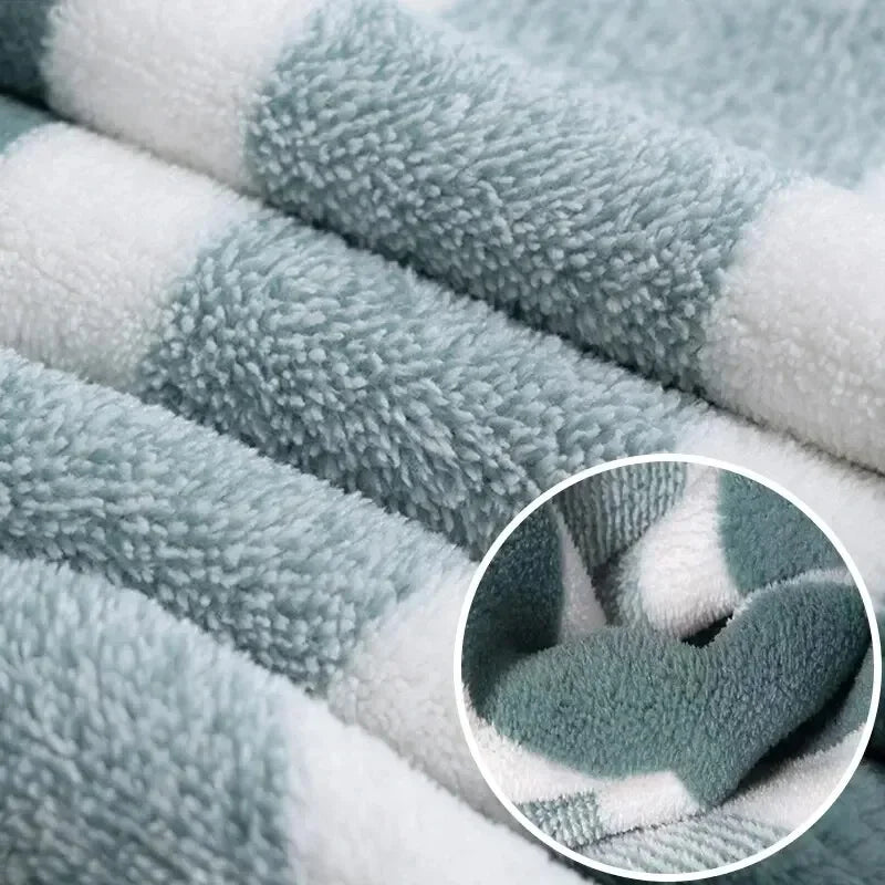 Gestreiftes Handtuchset – Schnell trocknend – Badezimmer