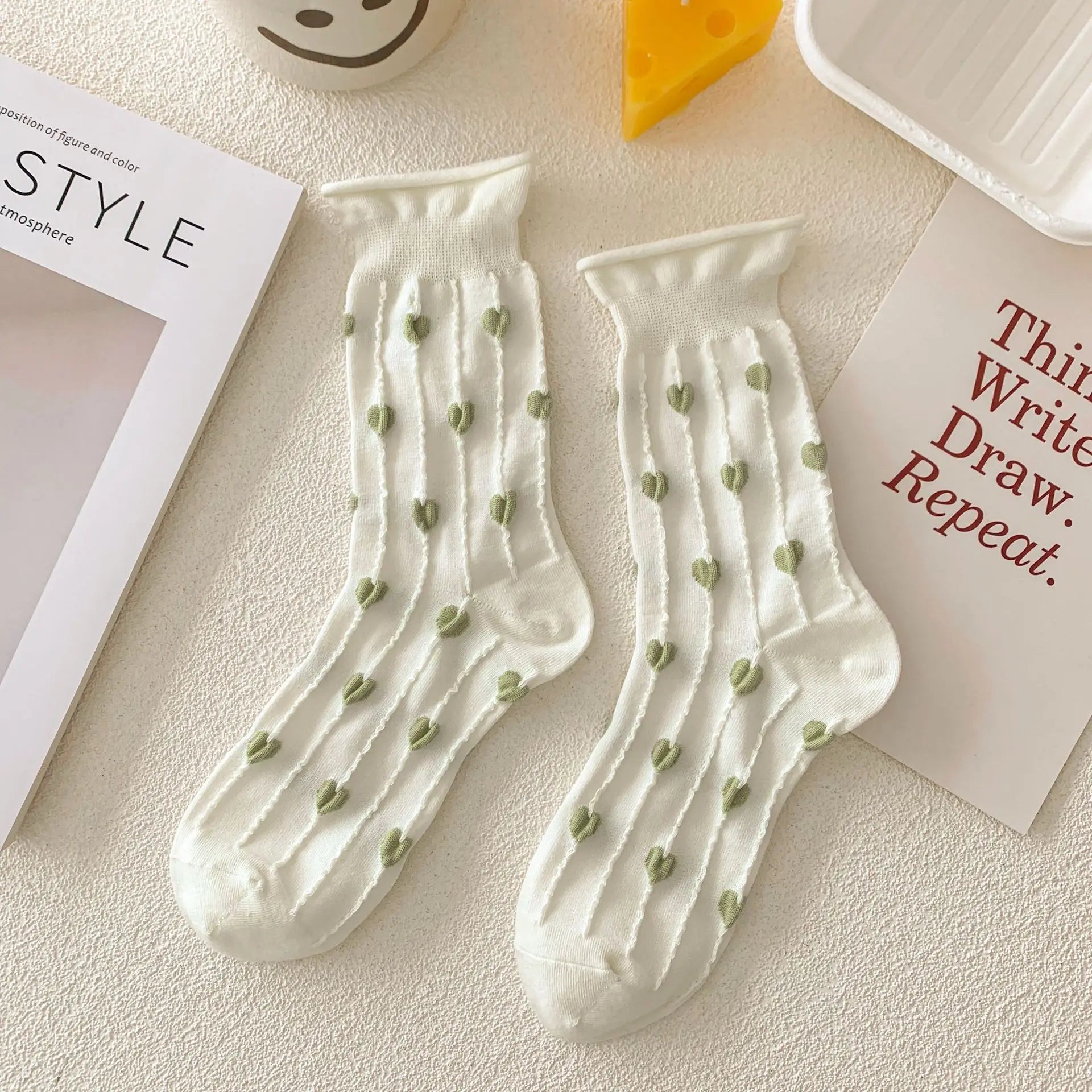 Blumenmuster Socken – Weiches atmungsaktives Set