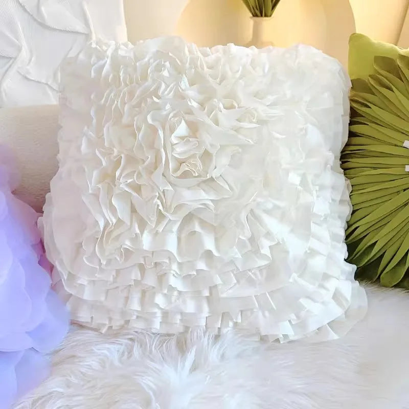 Pastorale Blumen Kissenhülle – Klassisches Baumwolle 45x45cm