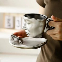 Keramik Face Kiss Tasse – Porzellan Handgriff Set