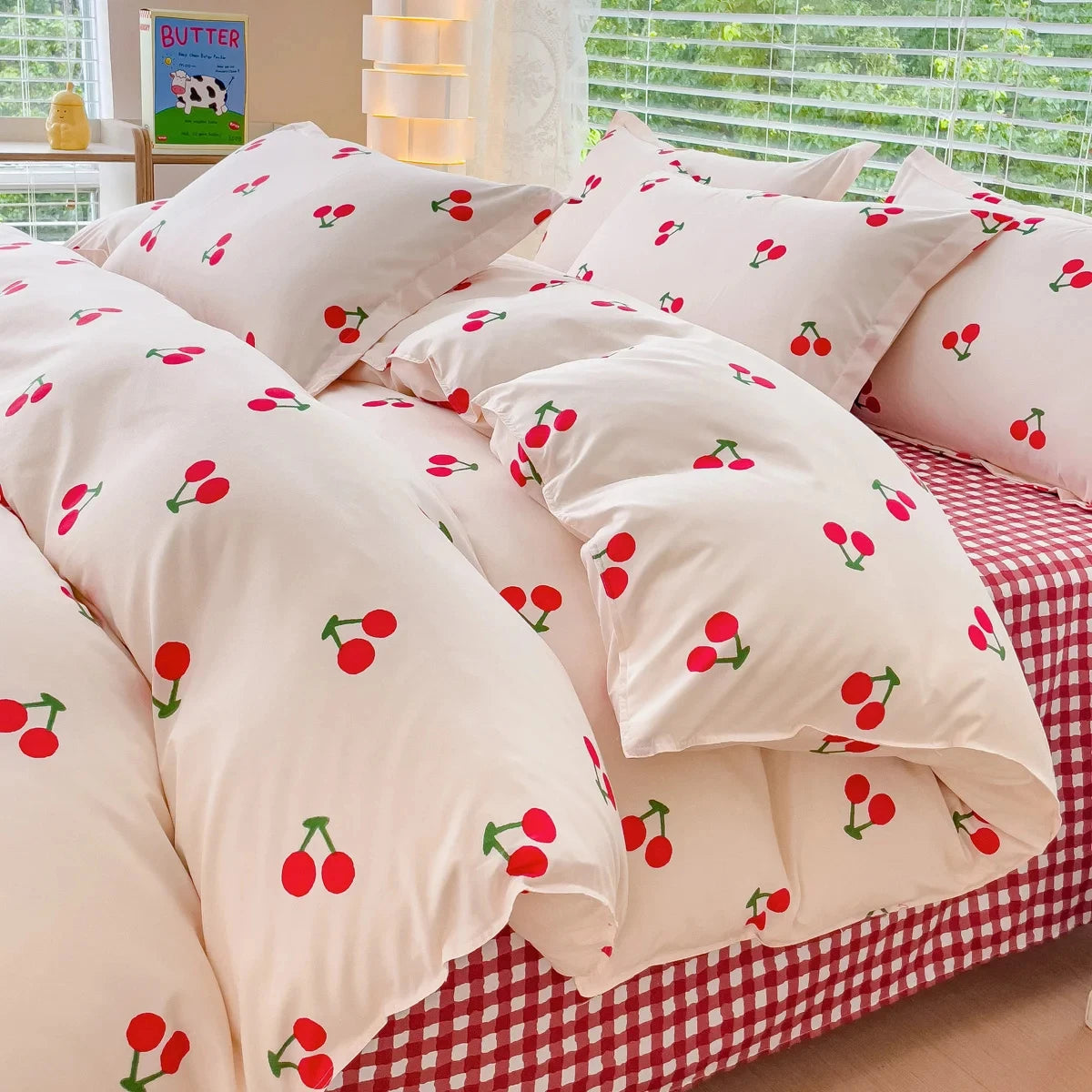 Florale Bettwäsche – Moderne Mikrofaser – Queen Grösse