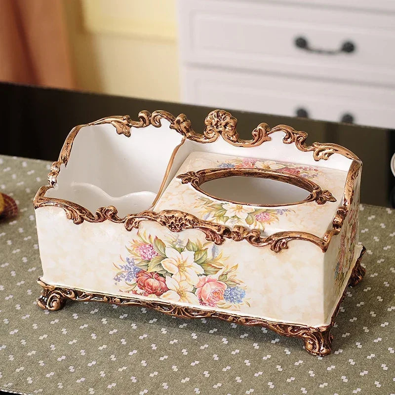 Europäische Resintücherbox – Vintage-Stil, Wohndeko