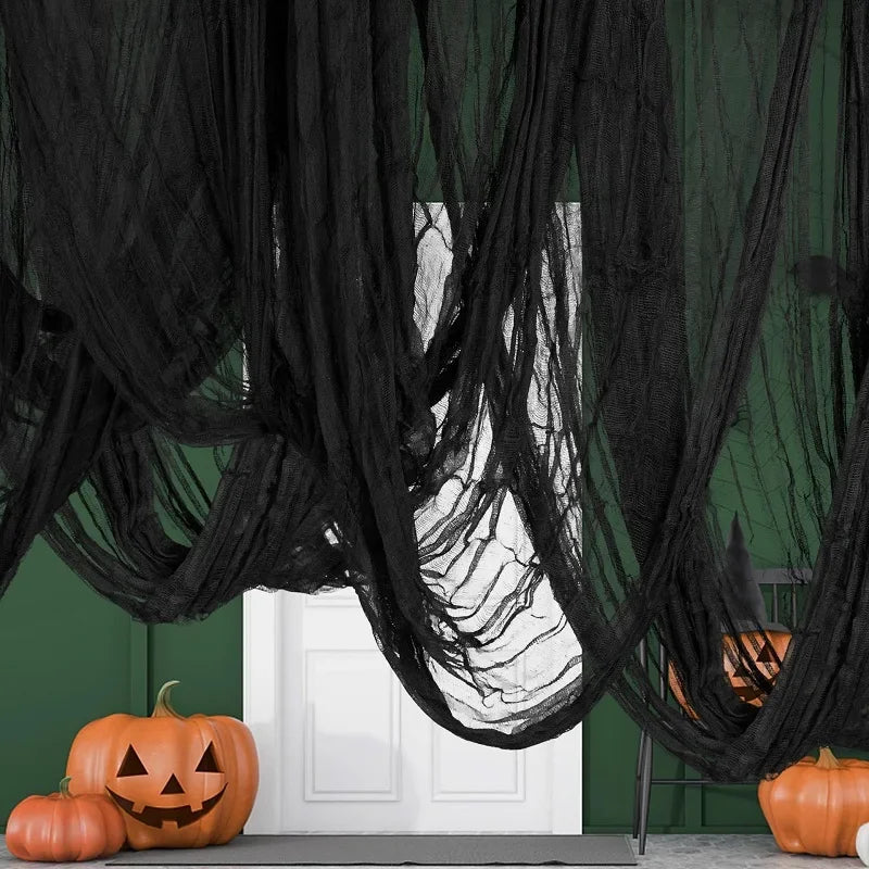 Halloween Gaze - Schwarzes Tuch Design - 76x183cm