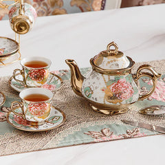 Keramik-Tee-Set – Bone China – 13-teiliges Set