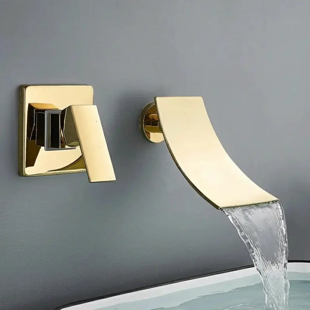 Wasserfallarmatur – Messing Wandmontage – Zeitgenössisch