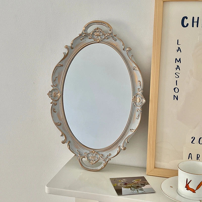 Vintage Spiegelglas Tablett – Retro Design und Facetten