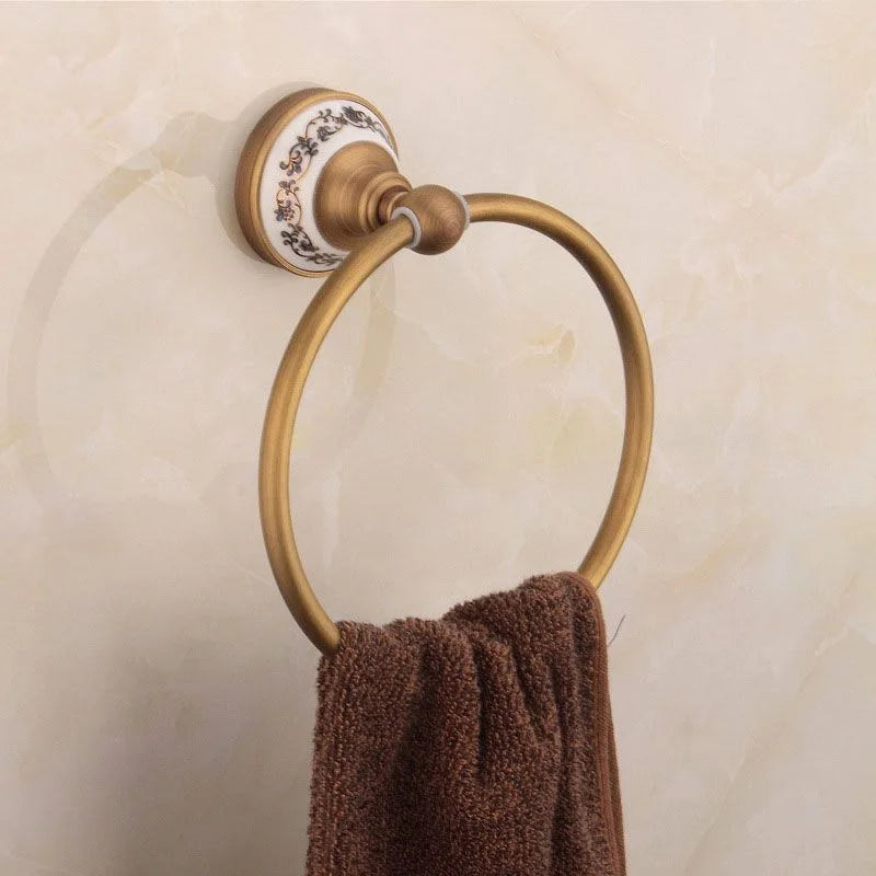 Porzellan Badezimmer Set – Wandmontiert Bronze