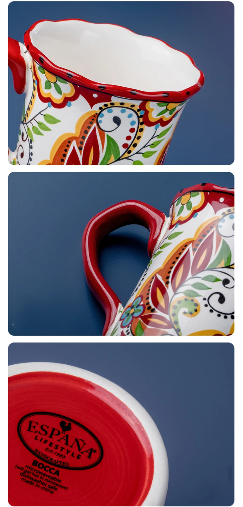 Keramik Kaffeetasse – Handbemalt, Chinesischer Stil