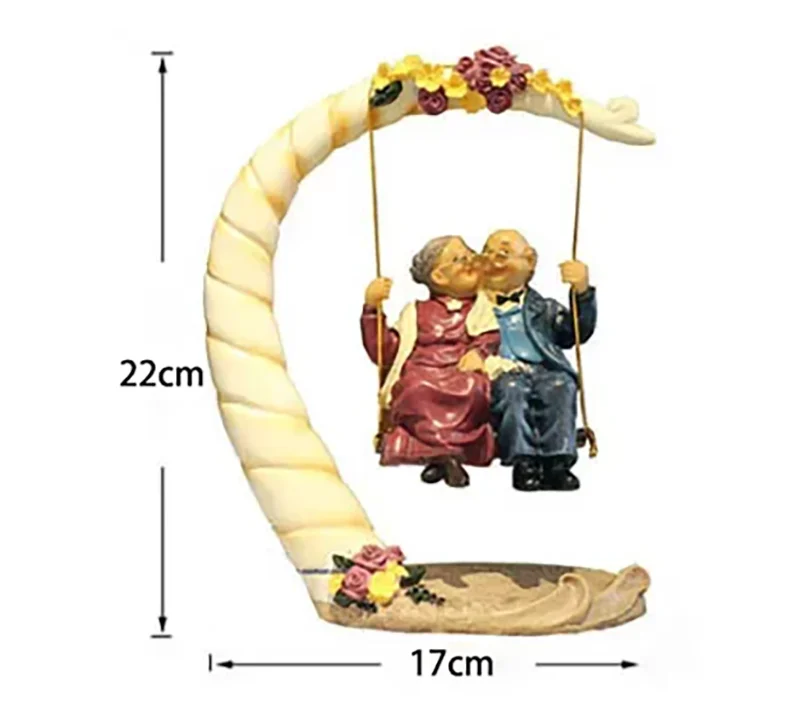 Moderne Resin-Statue – Grosseltern Edition