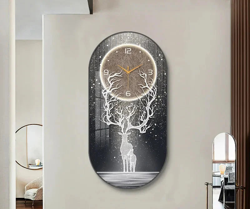 Luxus-Wanduhr – Kristallporzellan – 40x80 cm