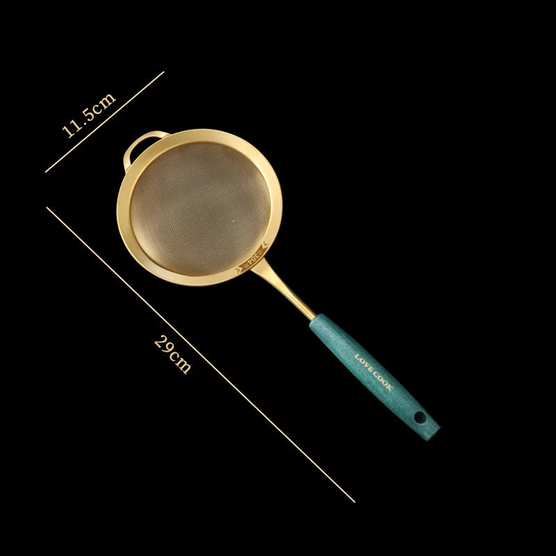 Sieb – Edelstahl 304 – Holzgriff & Verschiedene Grössen