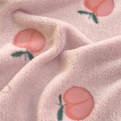 Peach Fleece-Decke – Gemütliches Fruchtdesign – Verschiedene Grössen