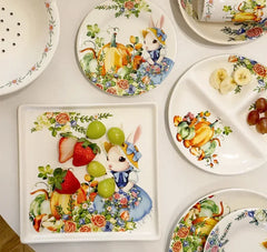 Keramikteller – Gartenstil – Blumenmuster