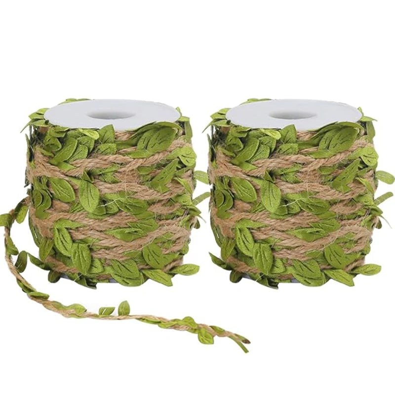 Jutegarn Sackleinen Laub – Polyester – 5m/10m Indoor