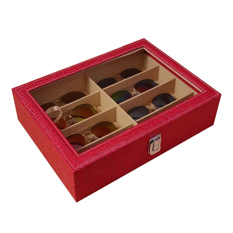 Sonnenbrillen Aufbewahrungsbox – Vintage Leder – 35x35x10cm