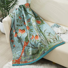 Luxus Badetuch – Baumwollgaze Blumen – 90x180cm