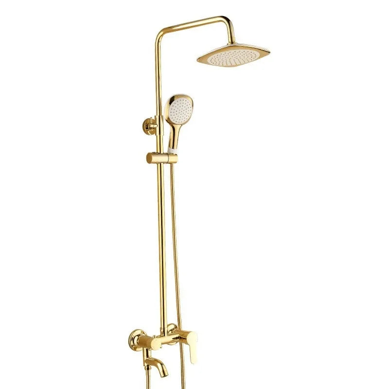 Duschset – Gold Titan Wandmontage
