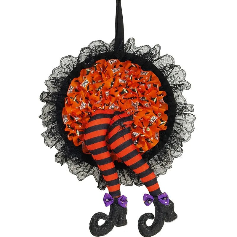 Halloween Türkranz – Hexenhut Design