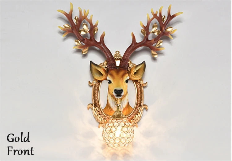 LED Wandlampe – Harz Hirsch Art Deco – Wohnzimmer