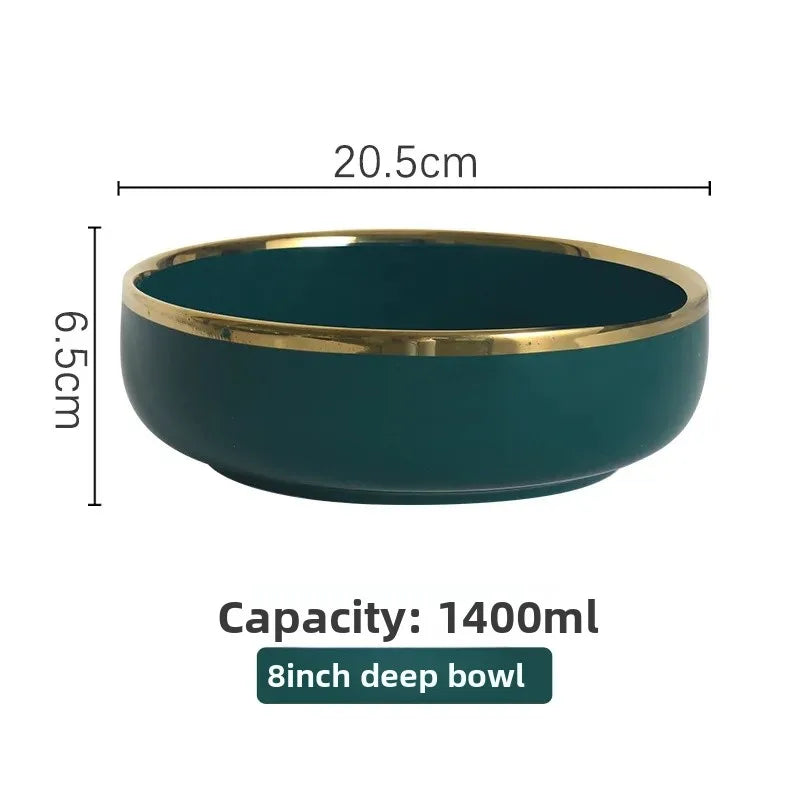 Nordisches Keramikgeschirr – Elegantes Design mit Goldrand