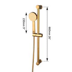 Duschkopf-Set – Gold-Design – Verstellbare Halterung