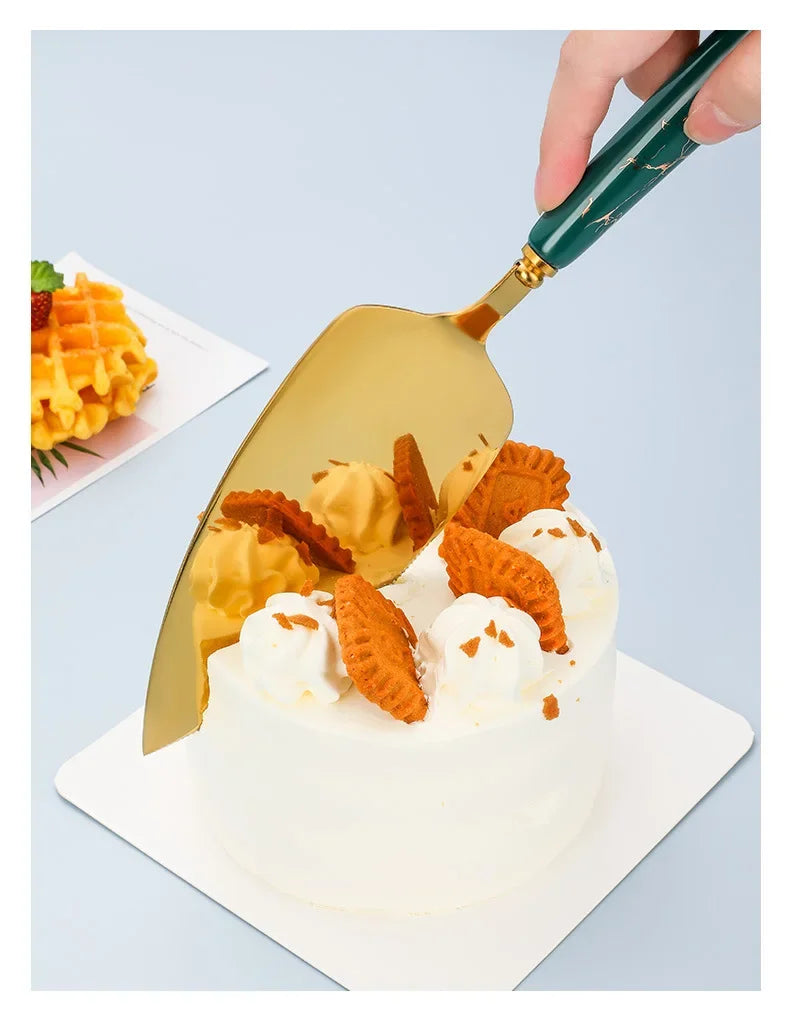 Edelstahl Kuchenschaufel – Keramikgriff, Luxuriöses Design