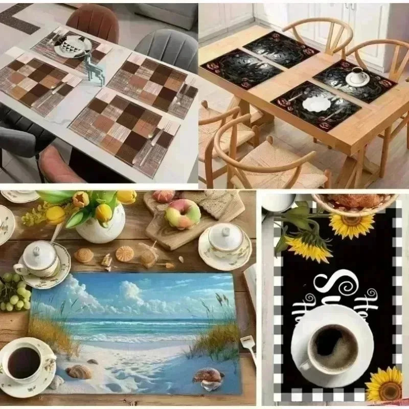 Weihnachts-Platzset – Leinen Design – 40x30 cm Set