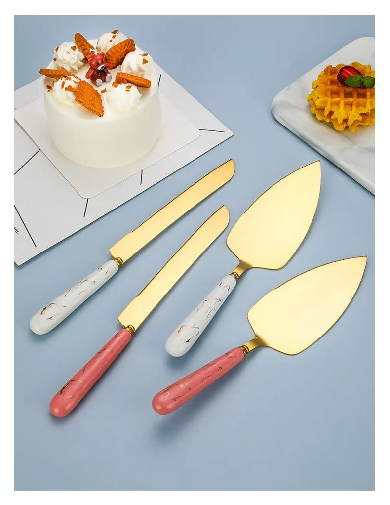 Edelstahl Kuchenschaufel – Keramikgriff, Luxuriöses Design