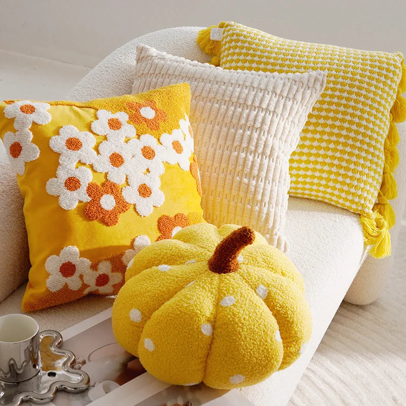 Bestickte Kissenbezüge – Luxusblumen – 45x45, 30x50