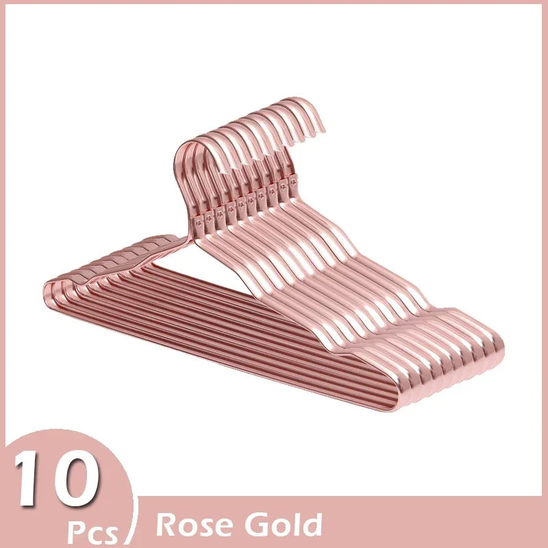 Aluminium-Kleiderhaken – Metall Antirutsch Design - 10er Set