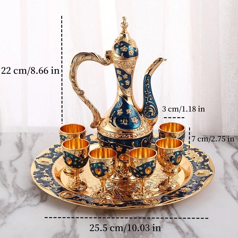 Weinset – Vintage Legierung Design – Wohnzimmerdeko