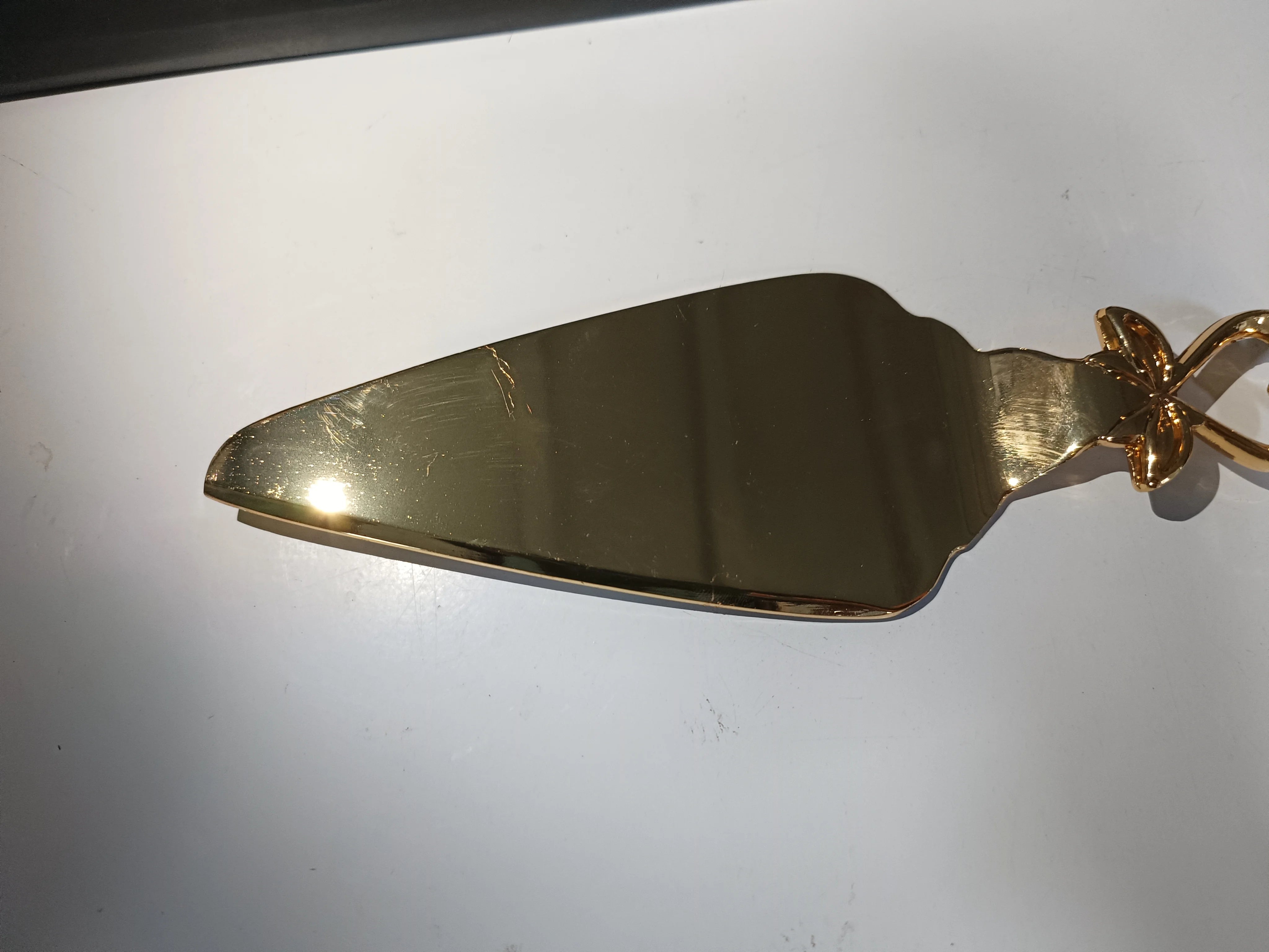 Hochzeitskuchen-Messer Set – Gold Metall Gravur – Jubiläum