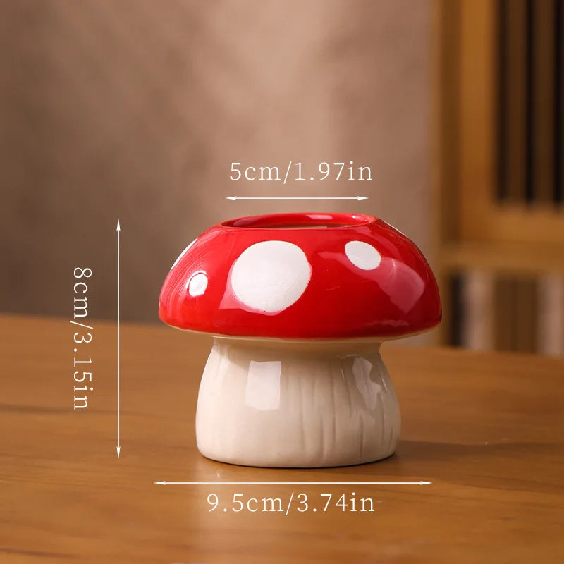 Keramik Hydrokulturvase – Ins Stil Rosa Pilz