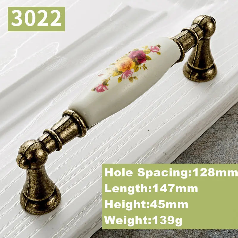 Vintage Möbelgriffe – Keramikdesign – 96mm/128mm