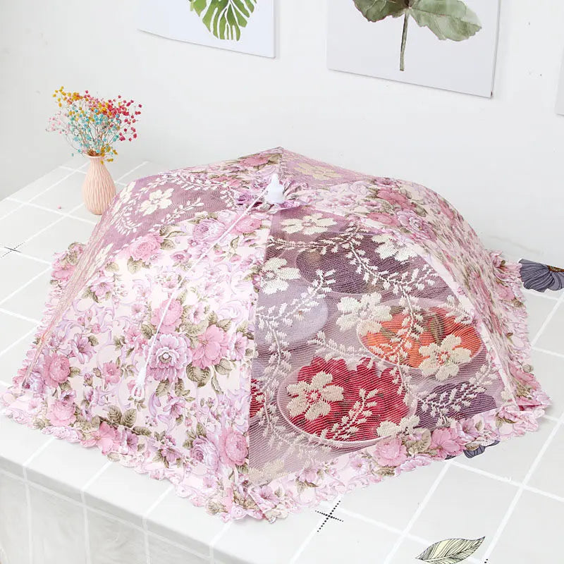 Schirmförmige Speiseabdeckung – Spitze Jacquard – 80 cm Durchmesser