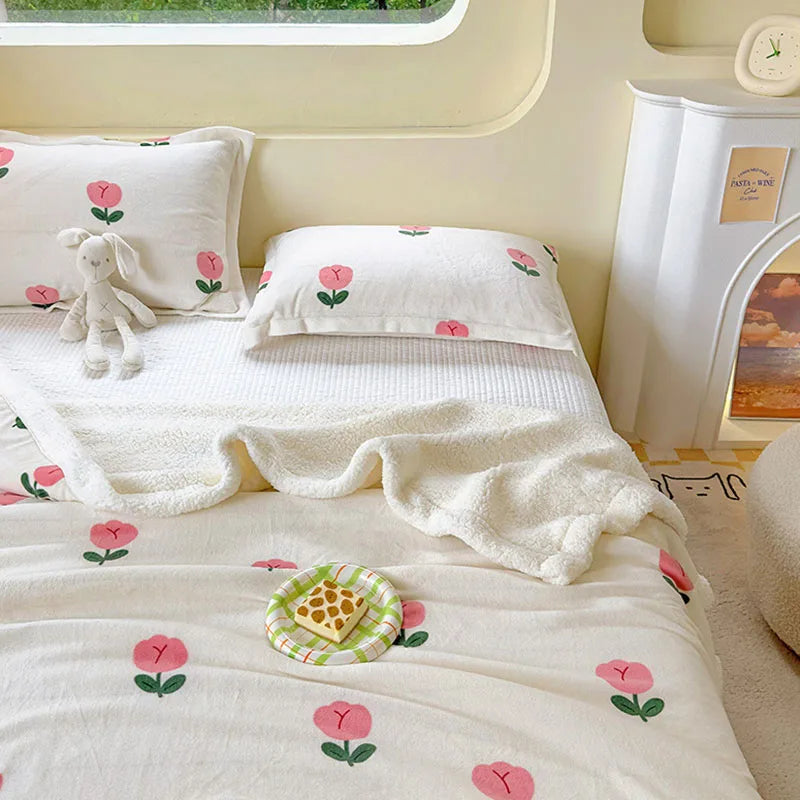 Winterdecke mit Cartoon-Design - Coral Fleece - 150x200cm