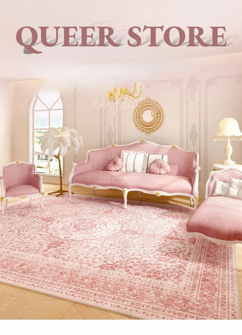 Perserteppich für Wohnzimmer – Leichter Luxus Polyester – Verschiedene Grössen