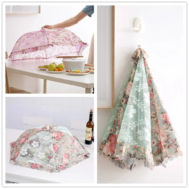 Schirmförmige Speiseabdeckung – Spitze Jacquard – 80 cm Durchmesser
