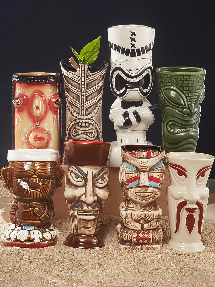 Keramische Tiki-Becher – Amerikanisch Handgemacht – 201-700ml
