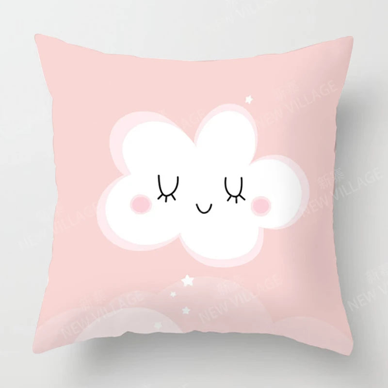 Boho Kissenbezug aus Plüsch, geometrisches Muster, Grösse: 450x450 mm