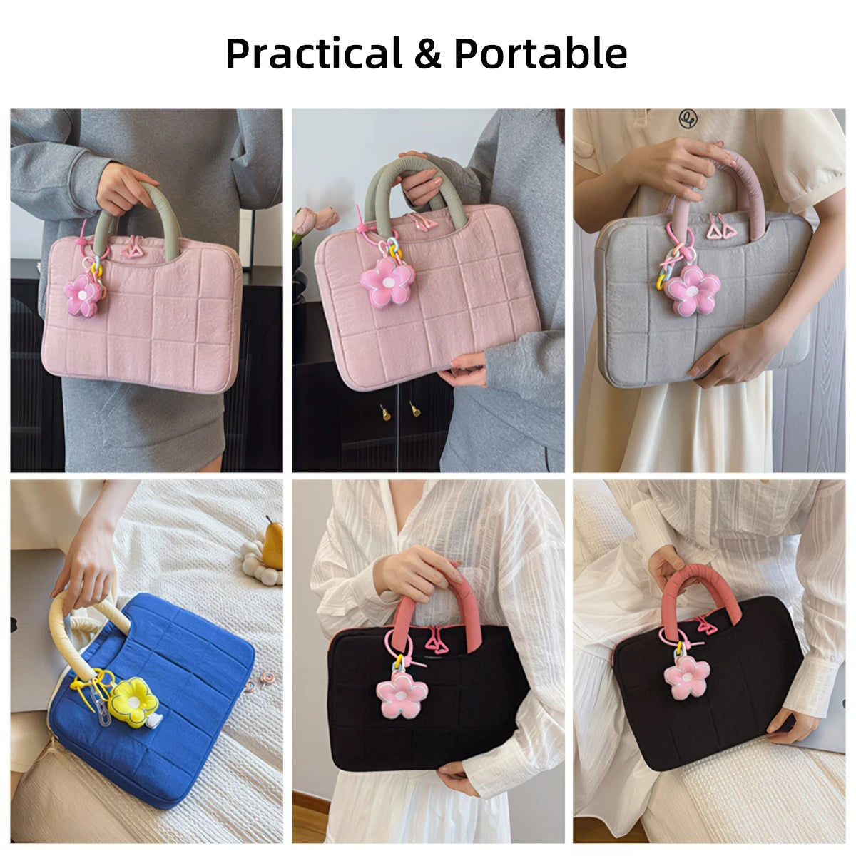 Laptop-Hülle – Polyester Karo – 14/16 Zoll Optionen