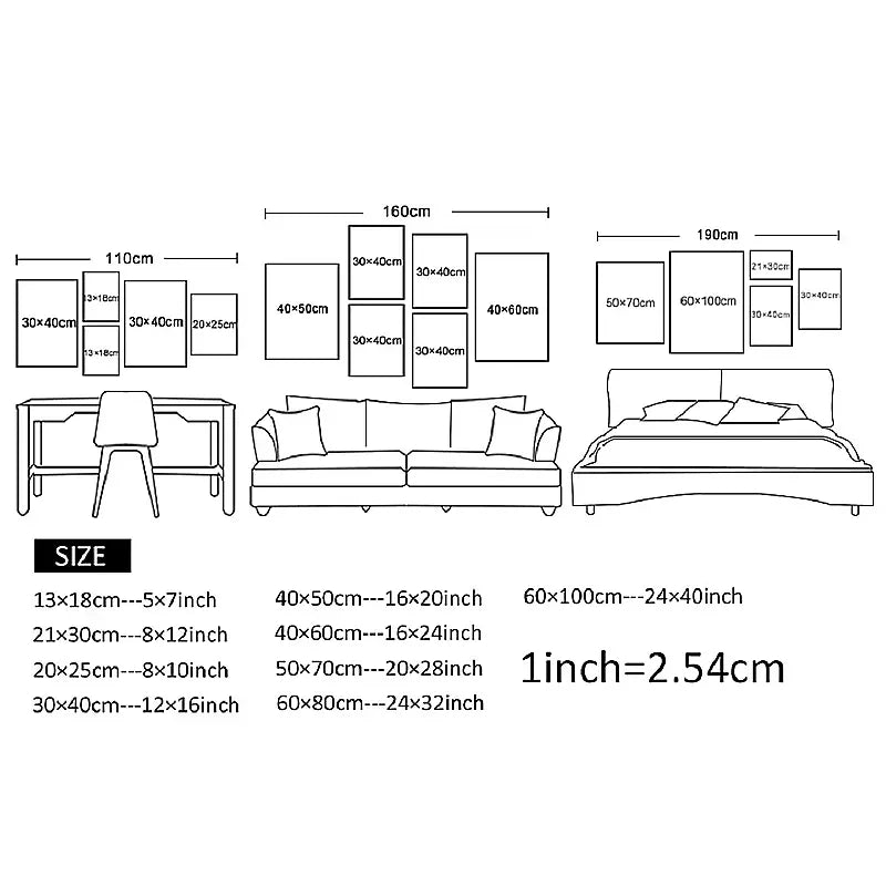 Rokoko Edeldame Druck – Moderner Stil, Wohnzimmer