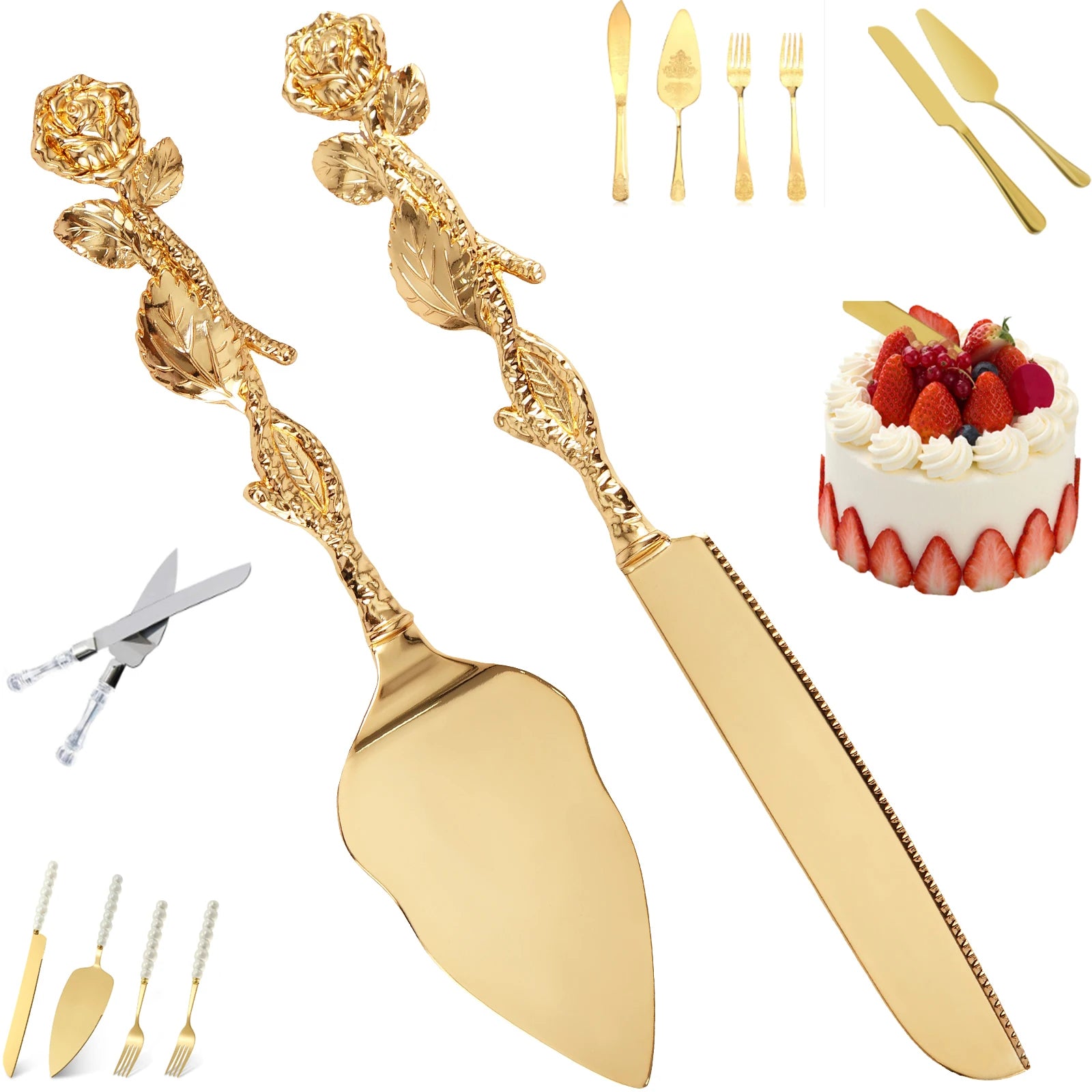 Kuchentools – Gold Retro Zinklegierung – Hochzeiten & Partys