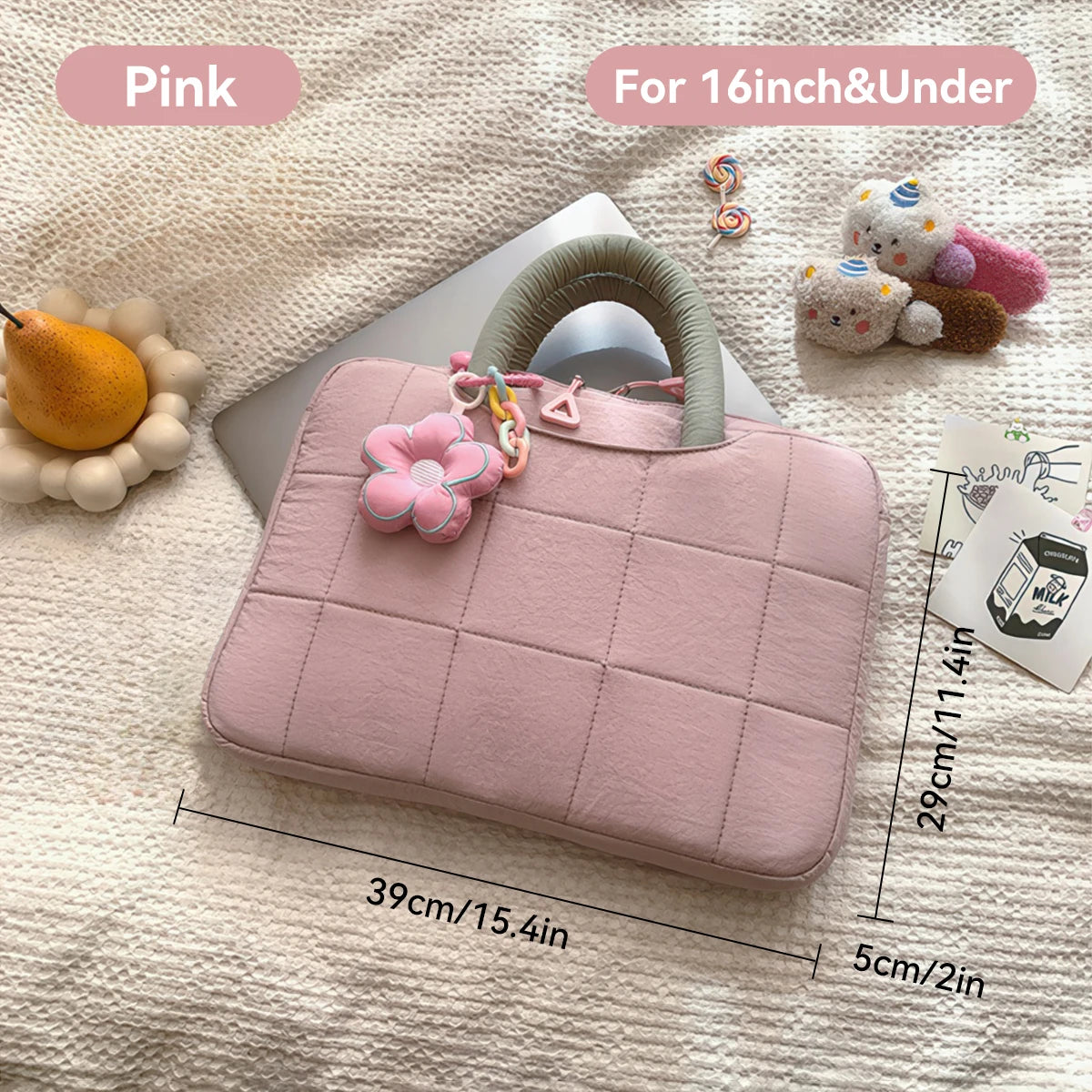 Laptop-Hülle – Polyester Karo – 14/16 Zoll Optionen