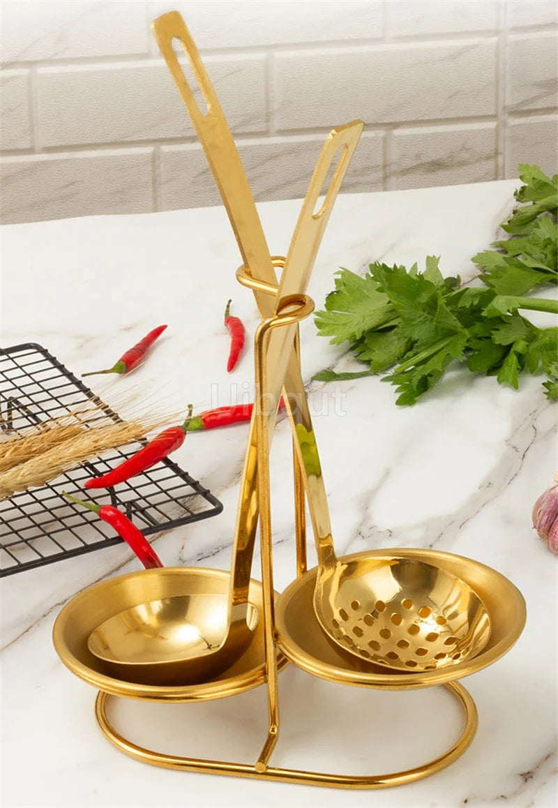 Goldener Besteckhalter – Edelstahl – Küchenerlebnis