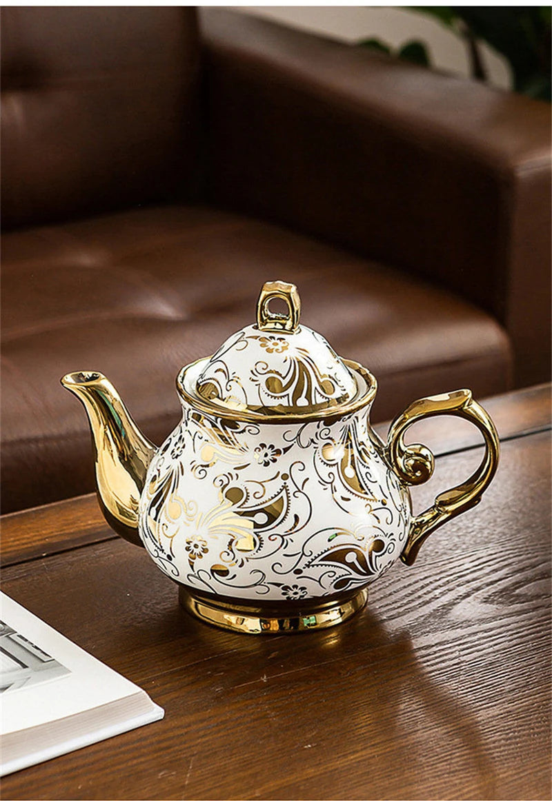 Luxuriöse Teekanne - Elegantes Keramikdesign - 900ml Kapazität