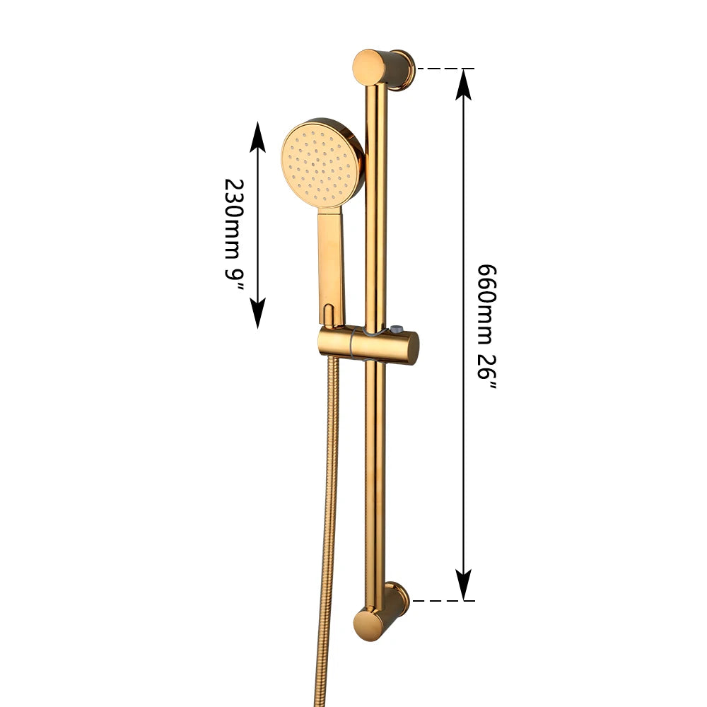 Duschkopf-Set – Gold-Design – Verstellbare Halterung