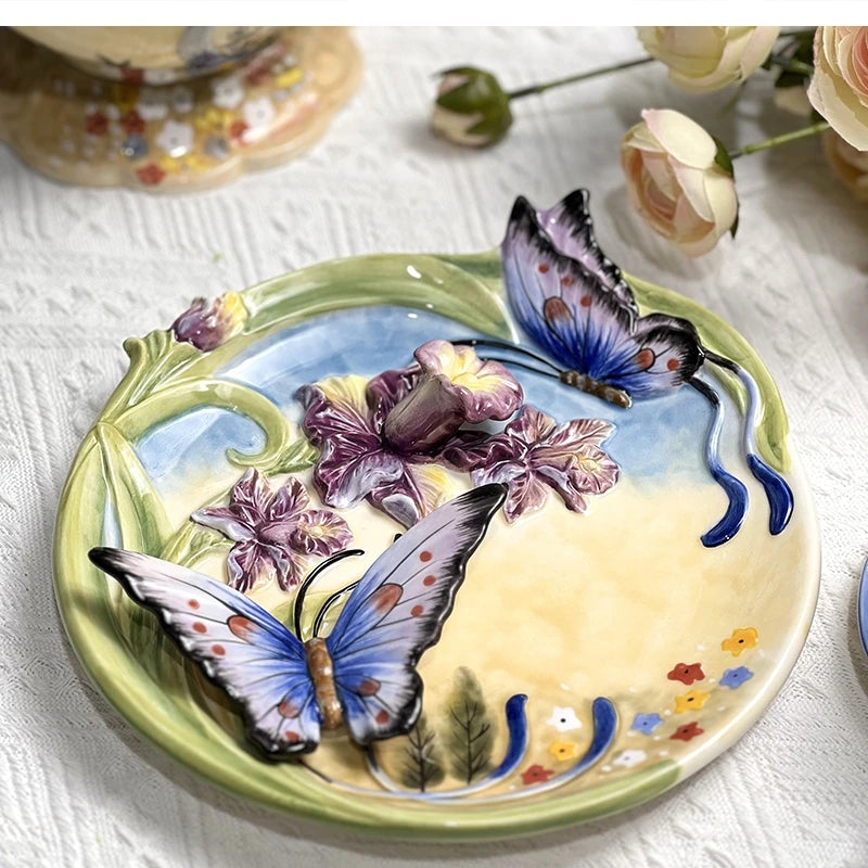 Hängende Keramikvase – Pastoralstil – Organisches Material